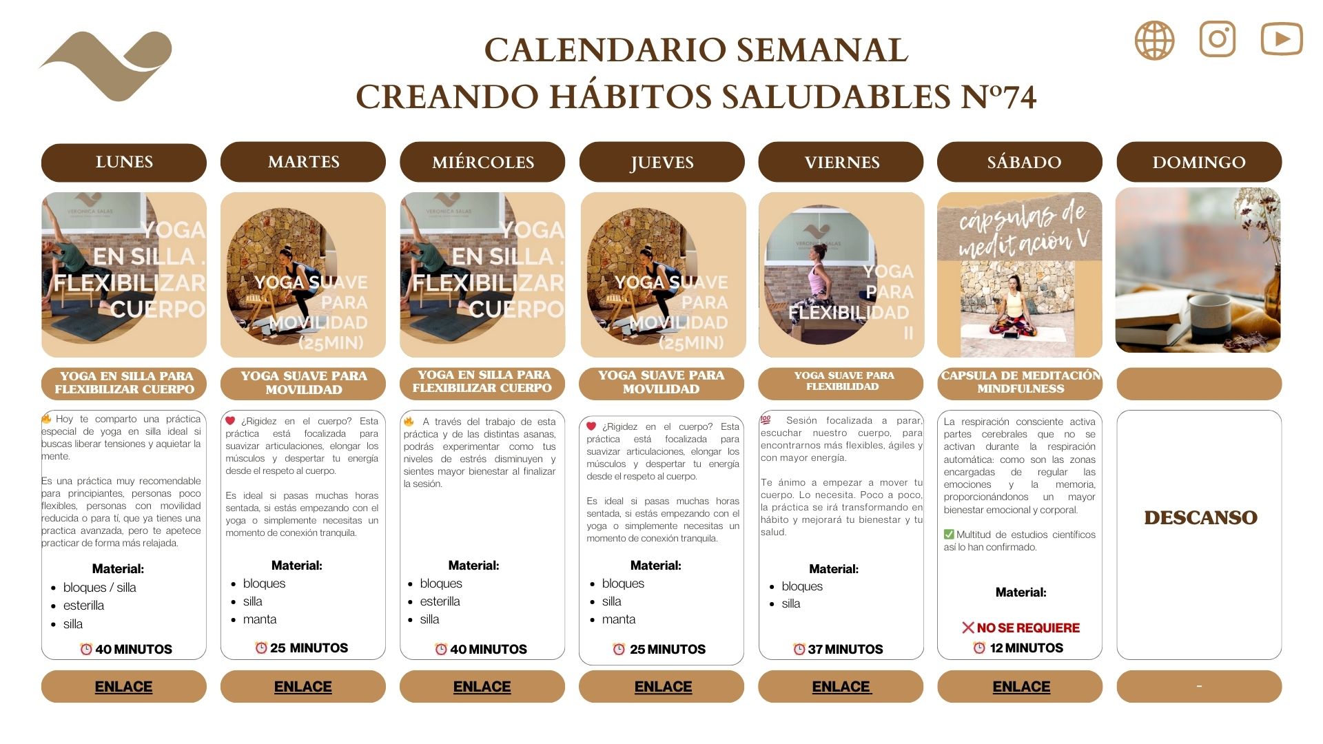 Calendario de yoga y Mindfulness- Veronica Salas Calendario de yoga y Mindfulness- Veronica Salas